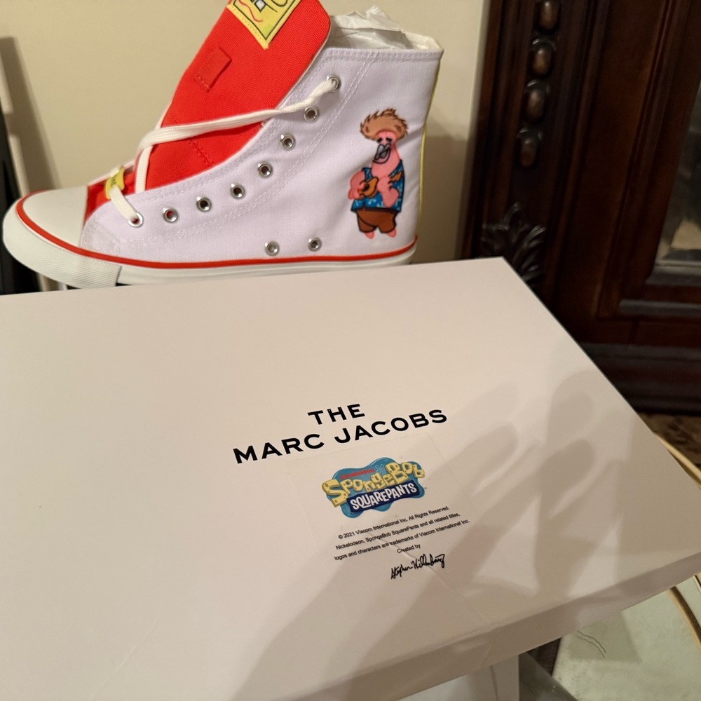 Marc Jacobs x SpongeBob Red and White Sneakers